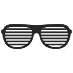 flat kanye glasses icon